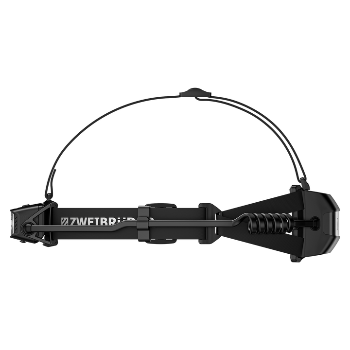 Zweibrüder ZB11H LED Stirnlampe Seitenansicht mit Kopfband