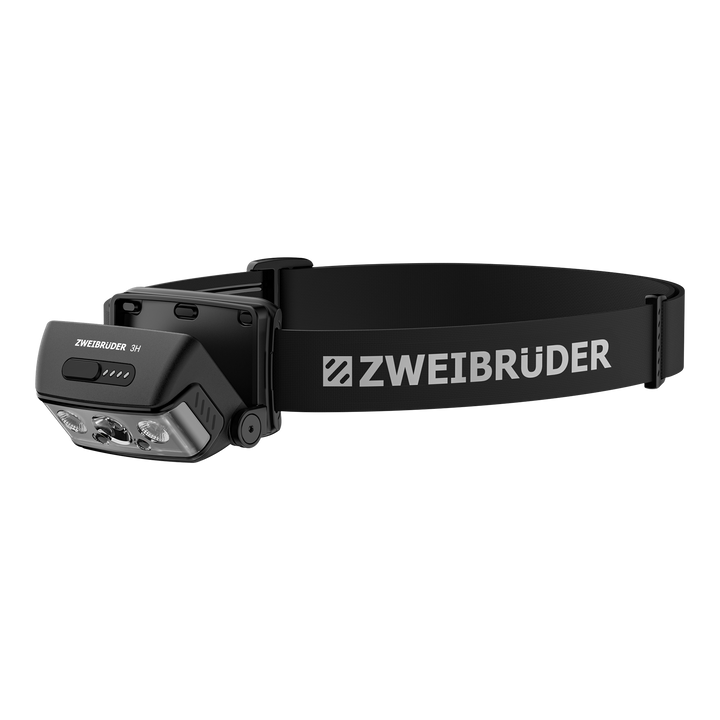 Zweibrüder ZB3H LED Stirnlampe Seitenansicht mit Scharnier