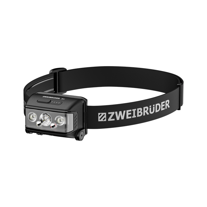 Zweibrüder ZB3H LED Stirnlampe Seitenansicht mit LED Lichtquelle
