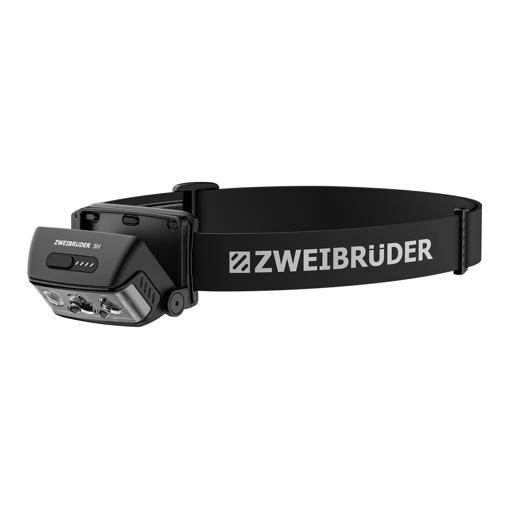 Zweibrüder ZB5H LED Stirnlampe Seitenansicht mit Scharnier  