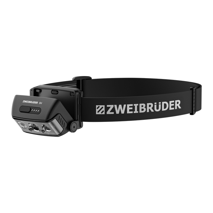 Zweibrüder ZB5H LED Stirnlampe Seitenansicht mit Scharnier  