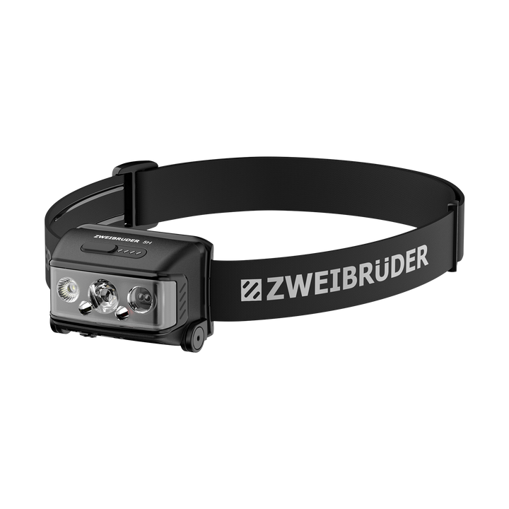 Zweibrüder ZB5H LED Stirnlampe Seitenansicht mit LED Lichtquelle