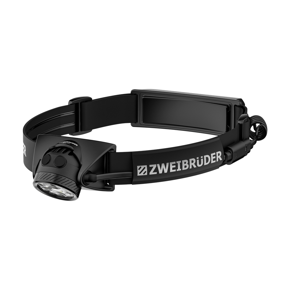 Zweibrüder ZB7H LED Stirnlampe Seitenansicht mit Scharnier