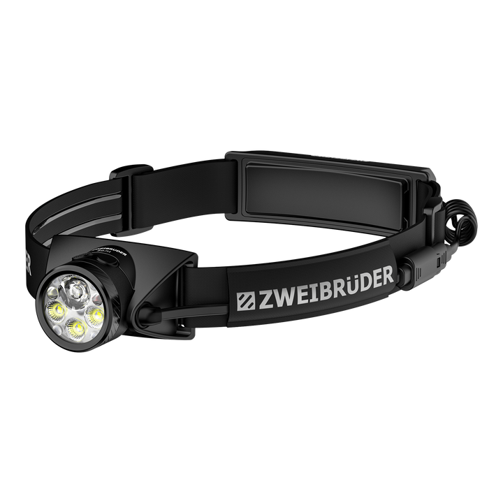 Zweibrüder ZB7H LED Stirnlampe Seitenansicht mit LED Lichtquelle