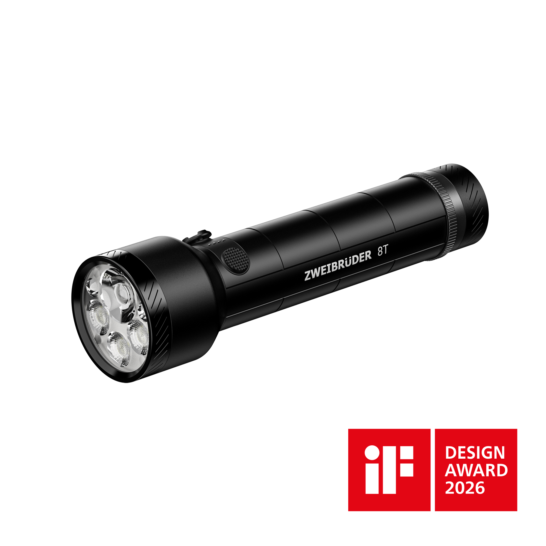 Zweibrüder ZB8T LED Taschenlampe 4000 Lumen mit Aluminiumgehäuse