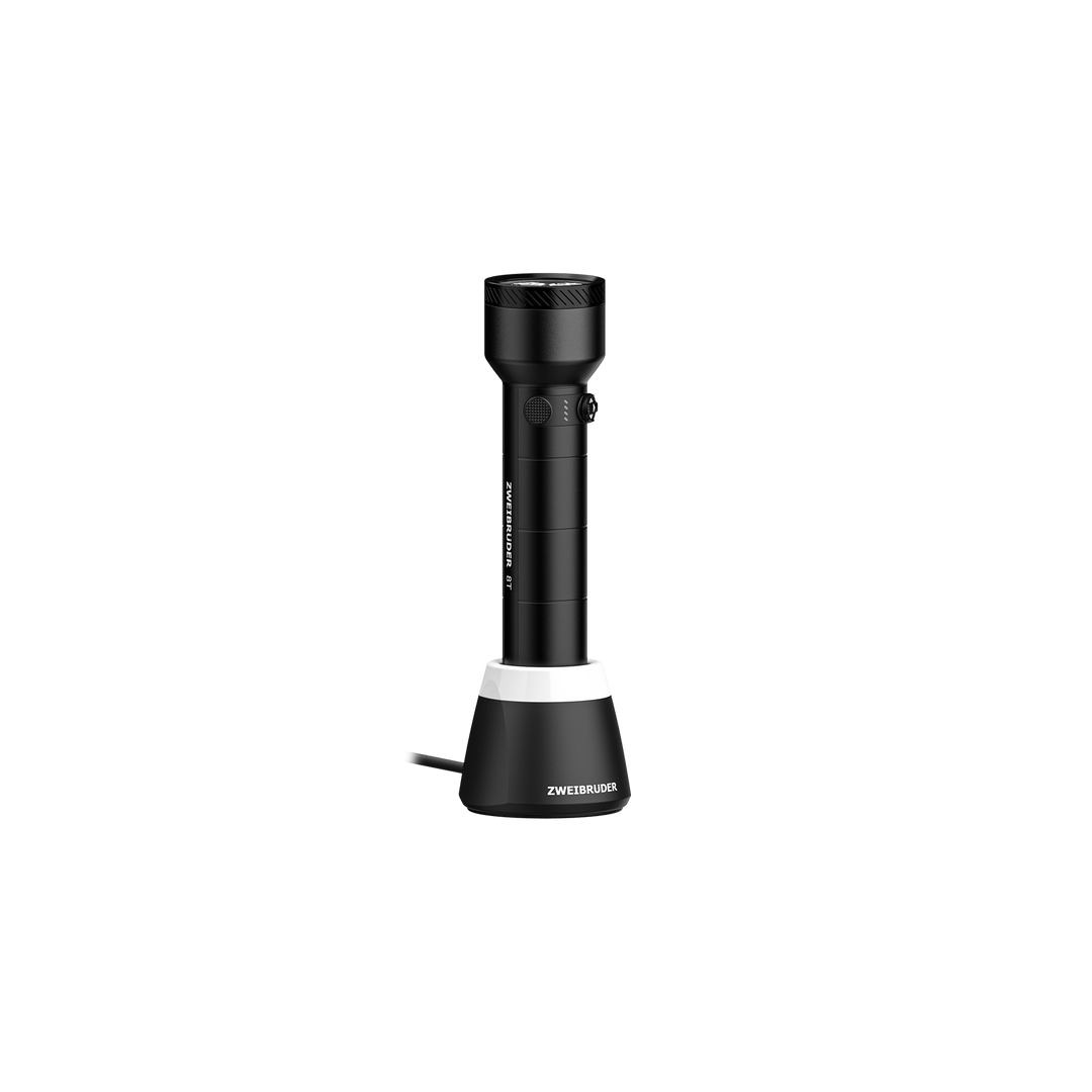 Zweibrüder ZB8T LED Taschenlampe mit Wireless Charging Station