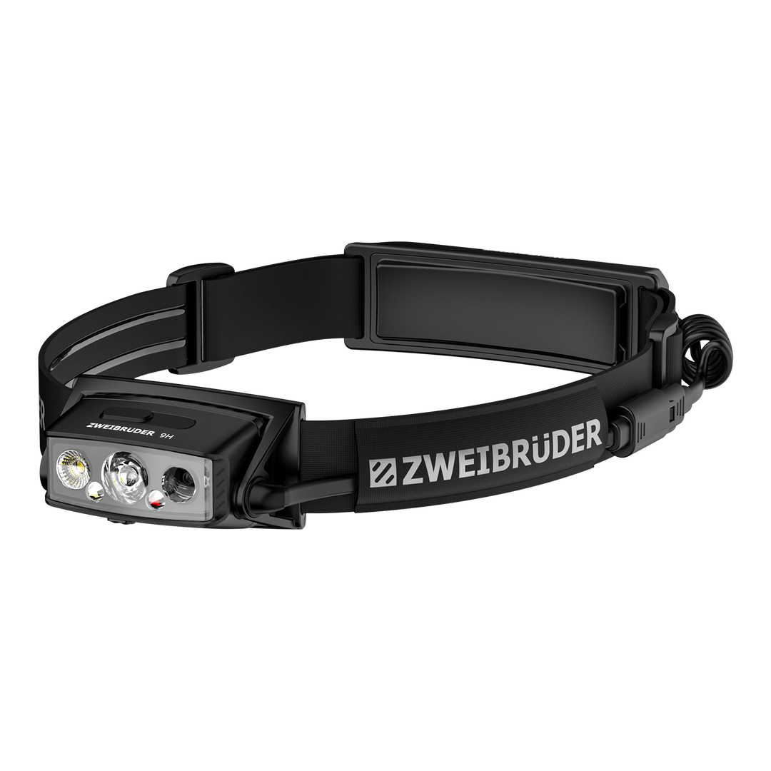 Zweibrüder ZB9H LED Stirnlampe Seitenansicht mit LED Lichtquelle